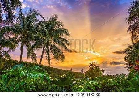 Morning sky from Palm Beach, Florida, USA.