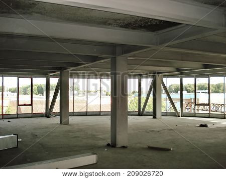 Construction Site Of An Industrial Building Inside