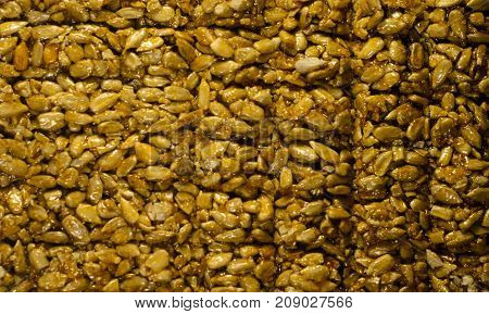 Background of the brittles with sunflower seeds