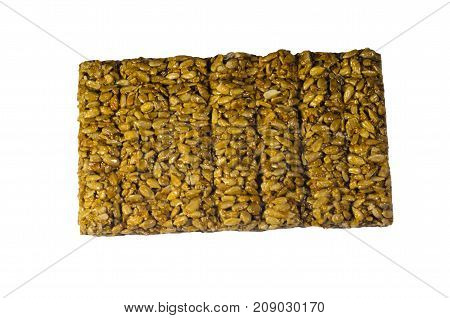 Brittles With Sunflower Seeds Isolated On White
