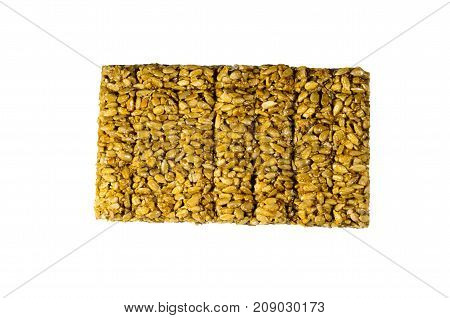 Brittles With Sunflower Seeds Isolated On White
