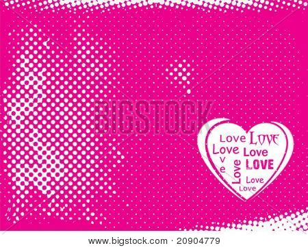 San Valentino sfondo con cuori, fiori e onde, elemento di design, illustrazione vettoriale