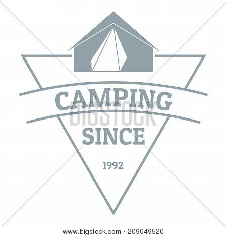 Camping logo. Vintage illustration of camping vector logo for web