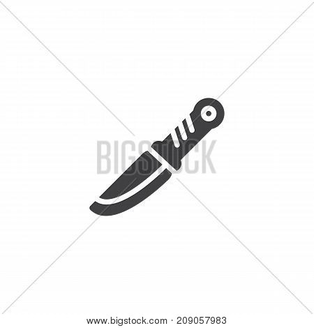 Dagger icon vector, filled flat sign, solid pictogram isolated on white. Dirk knife symbol, logo illustration.