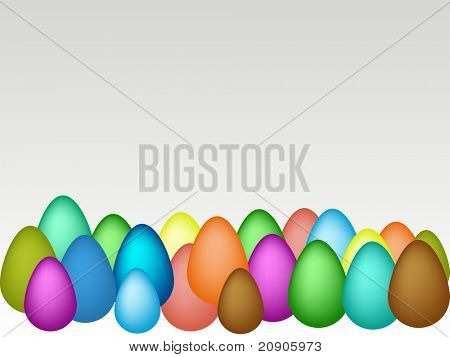 illustrazione vettoriale di uova colorate di Pasqua