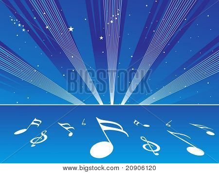 music notes background abstract vector illustration