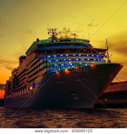 Cruises travel Istanbul Port Bosporus Sunset landmark travel