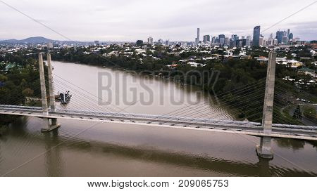 View Of The Eleanor Schonell Bridge In West End, Brisbane