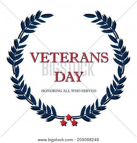 Day veteran usa banner, vector illustration flat, text, texture scrapes