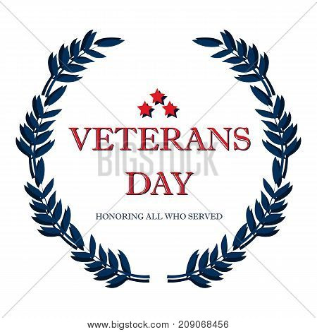 Day veteran usa banner, vector illustration flat, text, texture scrapes