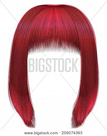 trendy hairs Red colors . kare fringe . beauty fashion