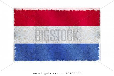 Flag af Holand gamle væg baggrund, vektor tapet, tekstur, banner, illustration