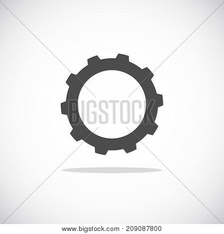 Mechanical cogweel illustration. Simple gear vector illustration