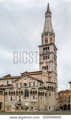Ghirlandina and Modena Cathedral is a Roman Catholic Romanesque church in Modena Italy. Consecrated in 1184 it is an important Romanesque building in Europe and a World Heritage Site.