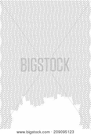 Minimalistic Design. Halfton Cover A4 Format. Halftone Vector Concentric Squares, Spiral Lines, Mode