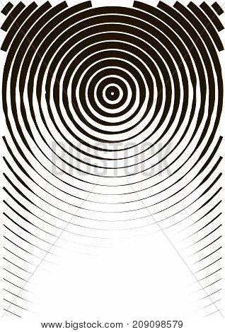 Minimalistic Design. Halfton Spiral Cover A4 Format. Halftone Vector Concentric Squares, Spiral Line