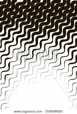 Minimalistic Design. Halfton Cover A4 Format. Halftone Wave Vector Concentric Lines, Modern Business