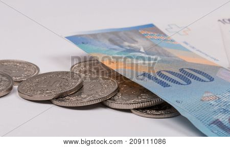 Close Up Picture Of Swiss Franc.