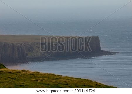 Scottish rock seascape, Isle of Skye, Scotland, UK - horizontal