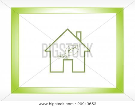 Vektor Rahmen mit Ökologie-Haus