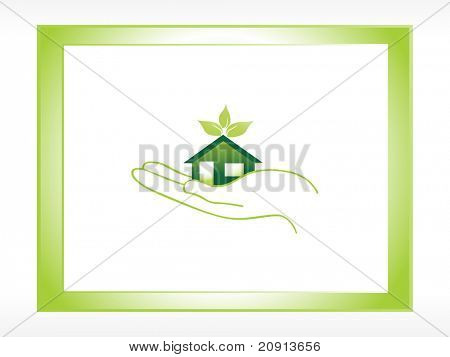 vector pictogram groen huis aan kant