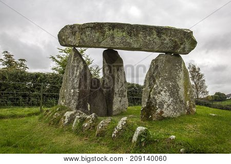 An ancient Tripod Dolmen in north ireland
