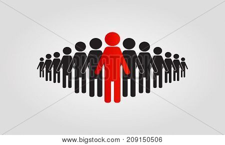 Leader Icon. Business Concept. Flat Design. Isolated Illustration.