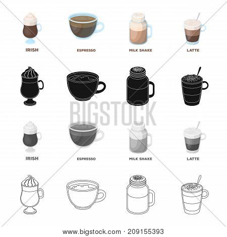 Tableware, cup, glass, and other  icon in cartoon style. potables, drinkables icons in set collection