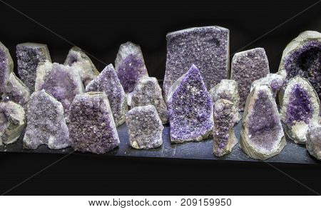 Raw Violet Amethyst Rock With Crystal Ametist