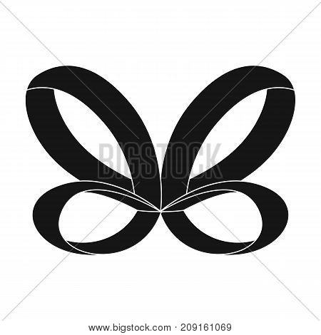 Bow, ribbon, decoration, and other  icon in black style. Textile, decor, gift icons in set collection