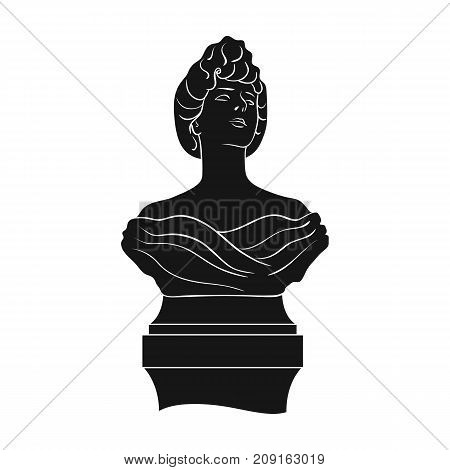 Monument, single icon in black style.Monument vector symbol stock illustration .