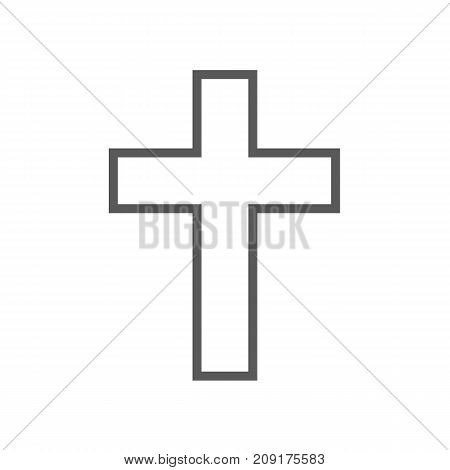 Catholic cross icon. Vector simple illustration of catholic cross icon isolated on white background