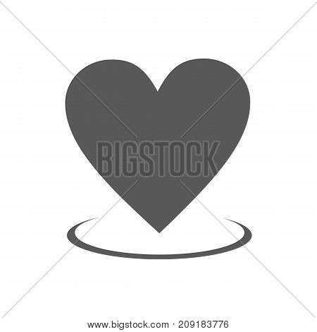Heart icon. Vector simple illustration of heart icon isolated on white background