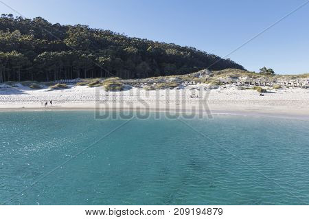 The natural paradise of the Cíes Islands is located northwest of Spain in the Autonomous Community of Galicia