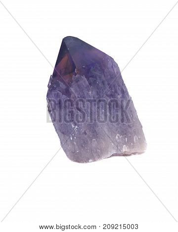 Ametrine lightbrary point from Bolivia isolated on white background