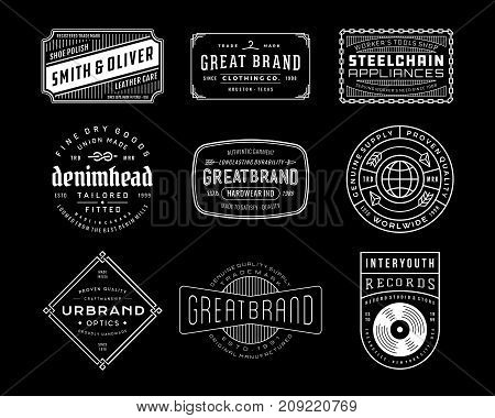 Vintage Logo, Insignia and Badges 4. perfect for identity, logo, insignia or badge design with retro vintage looks. it is also good for print design such clothing line, merchandise etc.