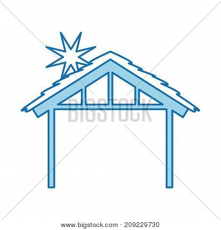 wooden hut house manger design image vector illustration