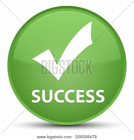 Success (validate Icon) Special Soft Green Round Button