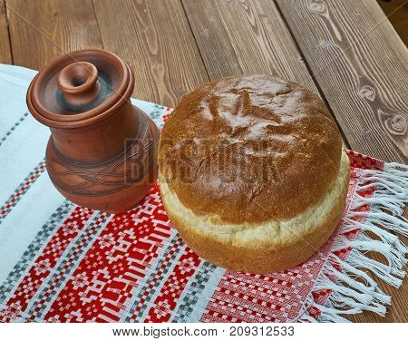 Russian   Round Bread - Karavai