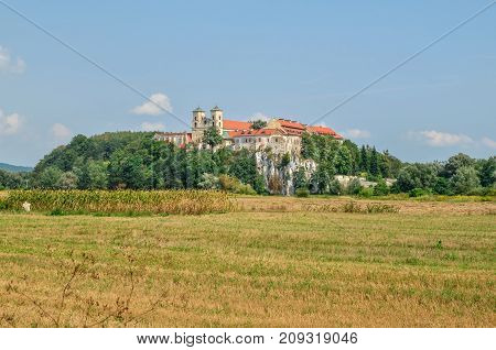 Beautiful historic monastery. Benedictine abbey in Tyniec near Krakow Poland.