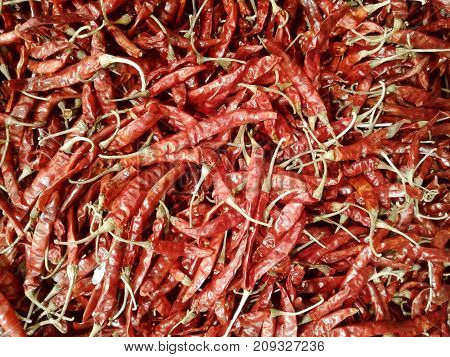 dried chilli. Eastern spice - hot red pepper background