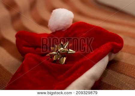 Closeup hat of Santa Claus 2 gift decoration