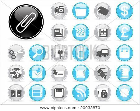 collezione di icone web con sfondo