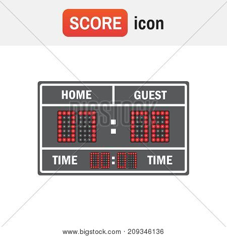 Scoreboard Hockey Editable. Vector Illustration Of A Led Hockey Scoreboard