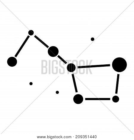 stars - Big Dipper - great bear icon, illustration, vector sign on isolated background