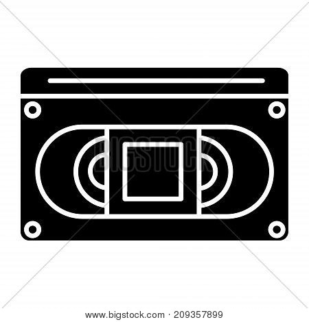 video cassete icon, illustration, vector sign on isolated background