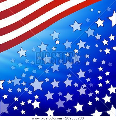 Starry Flag Background. Abstract American Striped Pattern
