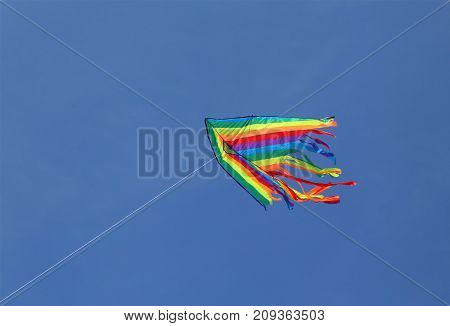 Beautiful Colored Kite Flying High In The Sky