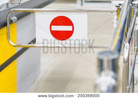 security barriers in the shop closeup photo
