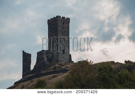 Medieval Castle In The Czech Republic On A Hill